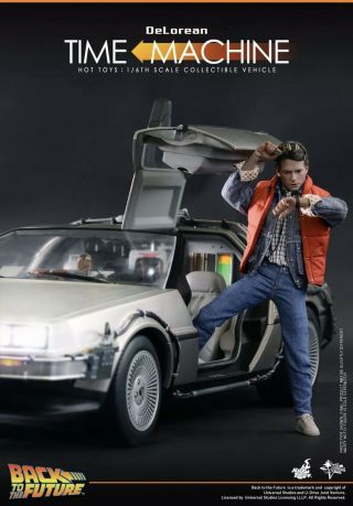 U.  S.  Seller Hot Toys Back To The Future 1/6 Delorean Mms260.  Us