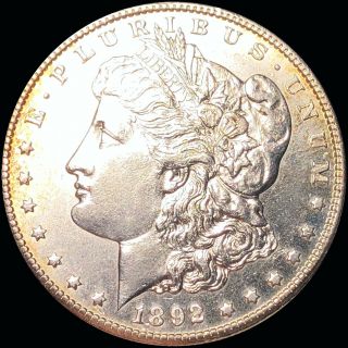 1892 - Cc Morgan Silver Dollar Highly Uncirculated Rare Carson City Ms Bu Coin Nr