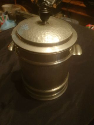 Art Deco Hammered Pewter Biscuit Barrel Deco My Lady English Pewter