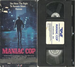 Maniac Cop Vhs Rare Oop Bruce Campbell,  Blood,  Gore,  Death,  Psychos