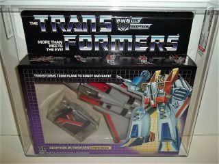 1984 Transformers G1 Starscream (b80/w85/f85) Afa 80 Misb Tape