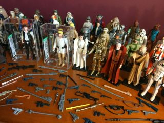 Vintage Star Wars.  First 12/77.  All Complete - AFA Han - Variants - Superior set 2