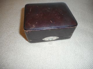 Antique Leather Watch Jewlery Box W/push Button Opener Grand Rapids Michigan Mi