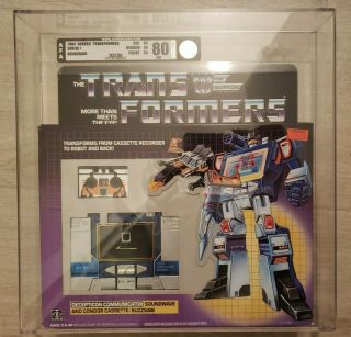 Transformers Hasbro G1 Soundwave Afa 80 Misb Rare 1984 Tape