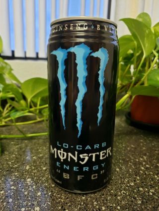 Rare 2009 Monster Energy Lo - Carb Ribbed Bfc Can 32 Oz (946ml) Drink Old