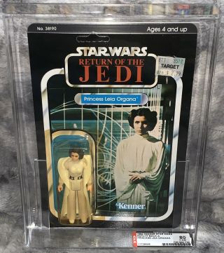 Vintage 1983 Star Wars Princess Leia,  77 Back " Rotj " Kenner Moc Afa 80 Rare