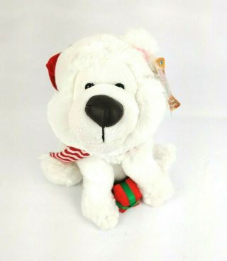 TEKKY TOYS 2007 ANIMATED CHRISTMAS Chestnut WHITE POLAR BEAR Plush RARE 2