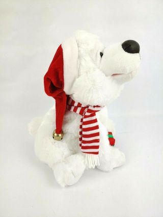 TEKKY TOYS 2007 ANIMATED CHRISTMAS Chestnut WHITE POLAR BEAR Plush RARE 3