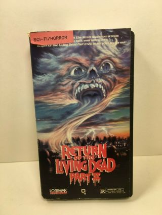 Rare - Vhs Return Of The Living Dead Ii 2 Zombie Horror Movie 1987 Halloween