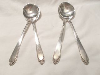 4 Lovelace Round Bowl Soup Spoons - Elegant 1936 Rogers - & Table Ready