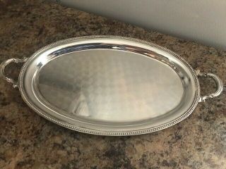 Ronson Silver Plate Tray Oval With Handles Newark Nj