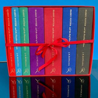 Harry Potter Deluxe Edition Uk Bloomsbury Complete Set Hardback Books Rare Logo
