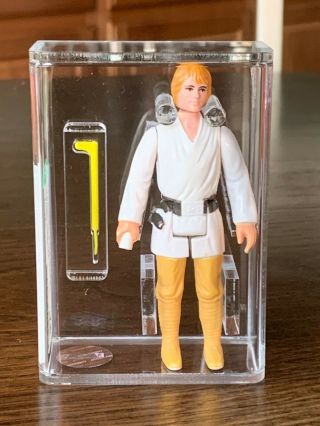 Star Wars Kenner 1977 Luke Skywalker Farmboy Orange Hair Afa 75 W/