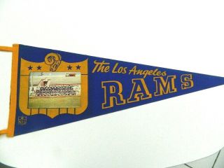 1964 Los Angeles Football Rams Felt Pennant Ex,  / Nmint Very Rare
