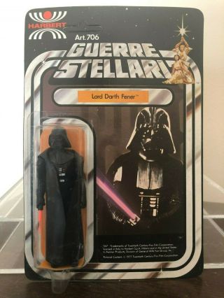 Vintage Harbert Star Wars Guerre Stellari Darth Vader 12 Back Moc Action Figure