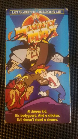Mighty Max Let Sleeping Dragons Lie Vhs Animated 1993 Rare