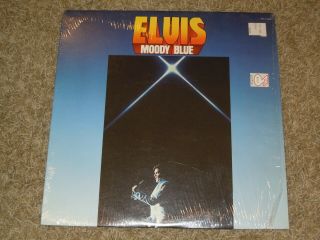 Elvis Presley Moody Blue Stereo Vinyl Record Lp Rca Afl - 2428 1977 Vg,  Rare