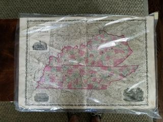 Large Antique Map Johnson 