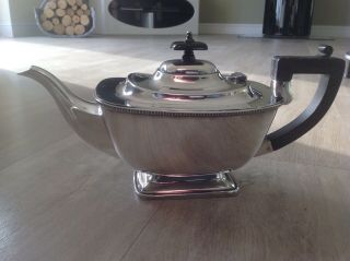 Stunning Antique Art Deco Silver Plated Teapot John Bishop Chatterley C1920s