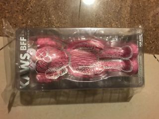 KAWS BFF Pink Limited Edition Vinyl Figure Open Edition.  Authentic 3