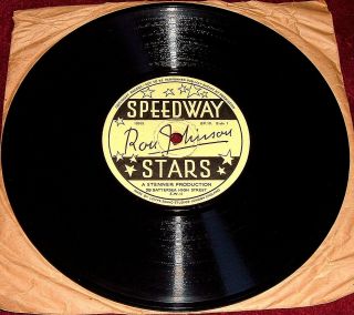 78rpm Ron Johnson Speedway Stars Very Rare 8 " Record 1950 