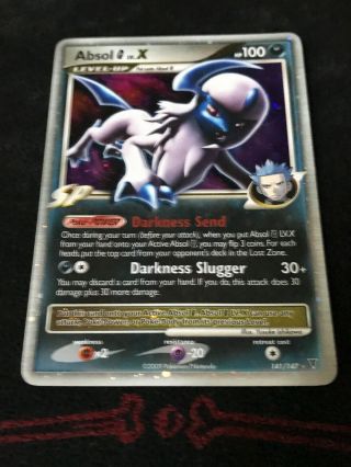 Absol G Lv.  X 141/147 Vlp Ultra Rare Holo Pokemon Card W/ Swirl.  Fast