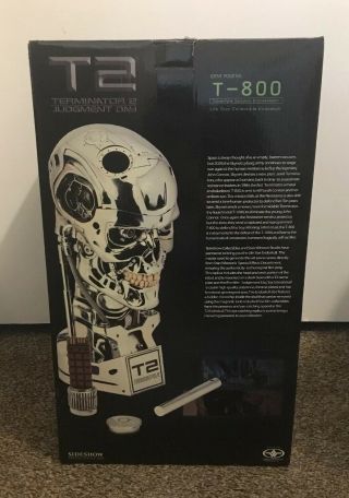 Sideshow Terminator T - 800 Bust Chrome Endoskeleton Life Size VERY RARE 3