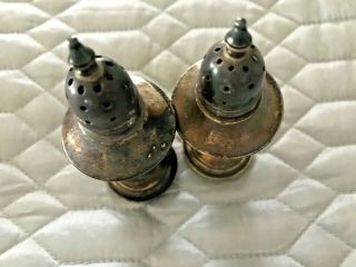 Sterling Silver Frank M Whiting 841 Reinforced Salt & Pepper Shakers