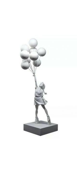 Medicom Toy Sync Banksy Brandalism Flying Balloons Girl White 100 Authentic