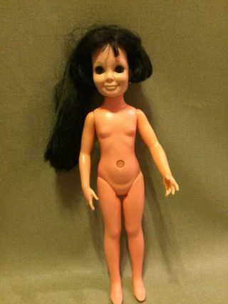 Ideal Toy Corp.  Crissy Growing Black Hair 18 " Vinyl Doll Vintage 1970