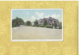 Ma Fall River 1908 - 29 Antique Postcard Large Homes On Highland Ave Mass