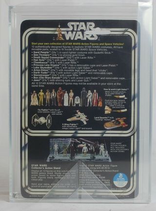 Vintage Kenner Star Wars Carded 12 Back - A Han Solo (Small Head) Figure AFA 80 NR 3