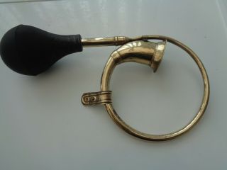 Large Antique Vintage Brass Classic Car Horn