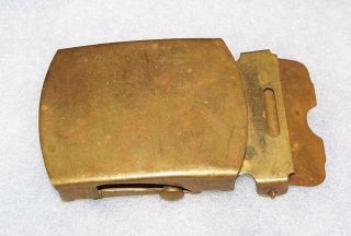 Rare Post Ww2 German Made U.  S.  Army Brass Em Web Belt Buckle