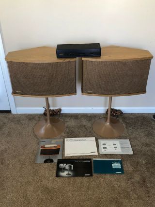 Bose 901 Series Vi Rare Blonde Walnut Speakers,  Eq & Stands