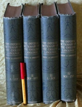 Rare 1898 Complete 10kg Set The Imperial Dictionary Of The English Language
