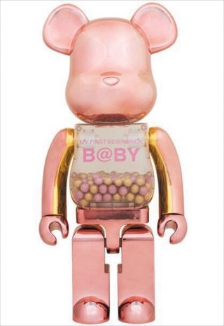 Be@rbrick Bearbrick Medicom Toy Plus My First B@by Pink & Gold Ver.  1000 Figure