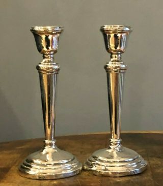 Sterling Silver Candlesticks Candle Holders.  Birmingham 1961.  One A/f