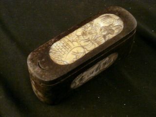 Quality 4.  0 Inches Chinese Old Wood Hand Carved Seal Box Iaa006
