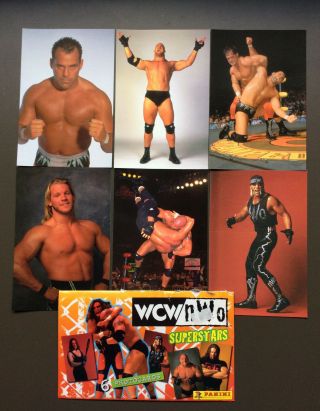 Wcw Nwo Wrestling Superstars 6 Photocards Goldberg Hulk Hogan Rare