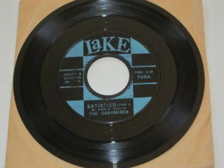 Cashmeres - Satisfied I & Ii 7 " Rare R&b Mod Soul On Lake