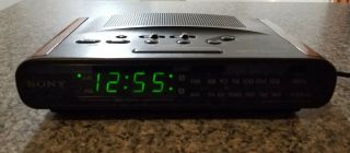 Sony Dream Machine Icf - C430 Clock Radio Dual Alarms Vintage Wood Grain