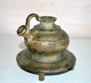 Hookah Pot Antique Old Brass Hand Carved Pot Islamic Hookah
