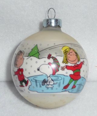 Rare Vintage Hallmark Peanuts Gang Snoopy 3 " Christmas Ornament W/box Schulz