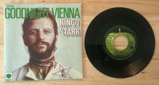 Rare French Sp The Beatles Ringo Starr Goodnight Vienna (different Back Sleeve)