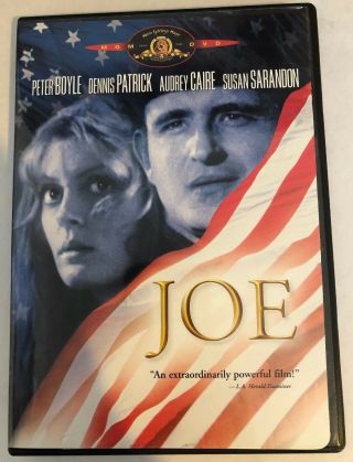 Joe 1970 Movie 2002 Dvd Peter Boyle Susan Sarandon Rare,  Vg Shape,  Region 1,  Mgm