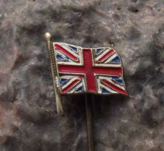 Antique Union Jack Flag Of Great Britain United Kingdom Standard Pin Badge