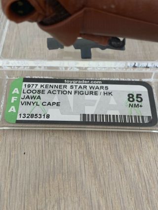 Vintage 1977 Star Wars THE VINYL CAPE JAWA AFA Graded 85 NM,  Action Figure 2