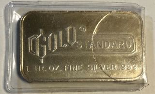 Gold Standard Rare Engelhard 1oz Silver Bar Vintage 2000 Minted