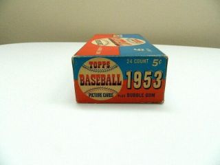 1953 TOPPS BASEBALL CARD EMPTY BOX 5 CENT EX / EX,  VERY RARE 3